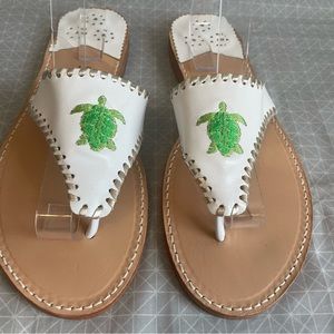 NWOT Palm Beach Sandals Embroidered Turtle 11